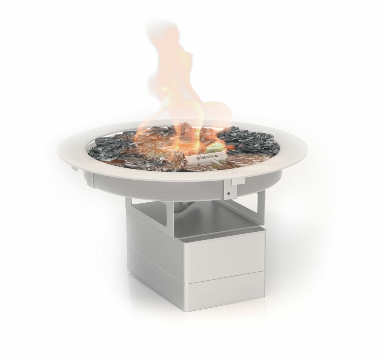Planika Round Galio Outdoor Gas Fire, Gas Fire Pit Ring Insert